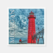 Serviette En Papier Phare de Grand Haven | Michigan (Devant)