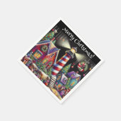 Serviette En Papier Phare de Noël fantastique Personnalisé (Coin)