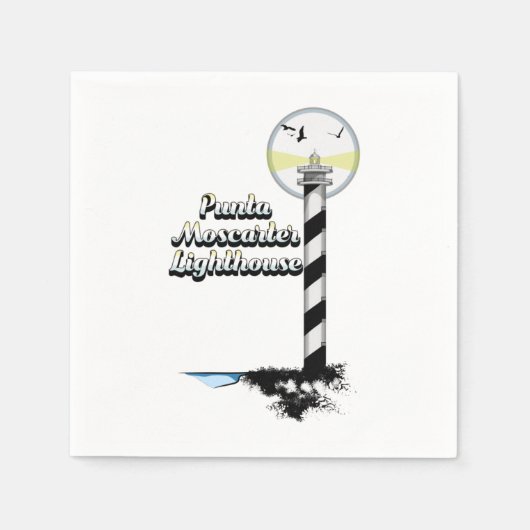 Serviette En Papier Phare de Punta Moscarter (Devant)