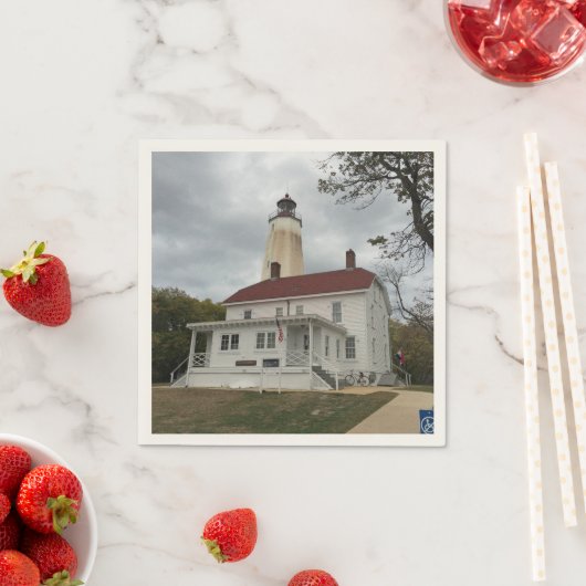 Serviette En Papier Phare de Sandy Hook (En situation)