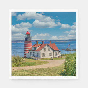Serviette En Papier Phare de West Quoddy Head, Lubec, Maine