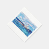 Serviette En Papier Phare en bleu (Coin)