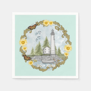 Serviette En Papier Phare floral de l'Alabama