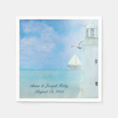 Serviette En Papier Phare mariage (Devant)