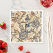 Serviette En Papier Phare Nautique (En situation)