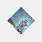 Serviette En Papier Phare Océan Bleu Nautique Rustique Côté (Coin)