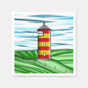 Serviette En Papier Phare Pilsumer Leuchtturm