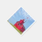 Serviette En Papier Phare rouge géant en Hollande, Michigan (Coin)