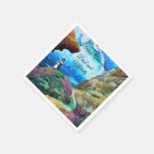 Serviette En Papier Phare surplombant la mer (Coin)
