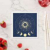 Serviette En Papier Phases de la lune solaire céleste Zodiac (En situation)