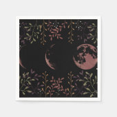 Serviette En Papier Phases de lune foncée (Devant)