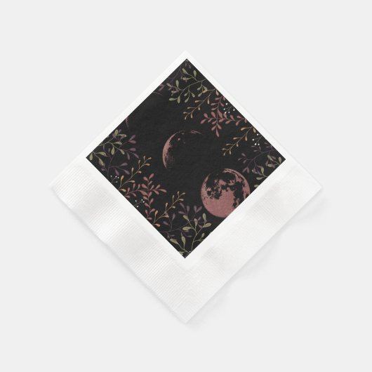 Serviette En Papier Phases de lune sombre (Coin)