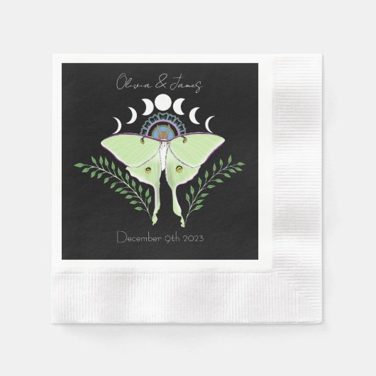 Serviette En Papier Phases Luna Moth Moon (Devant)