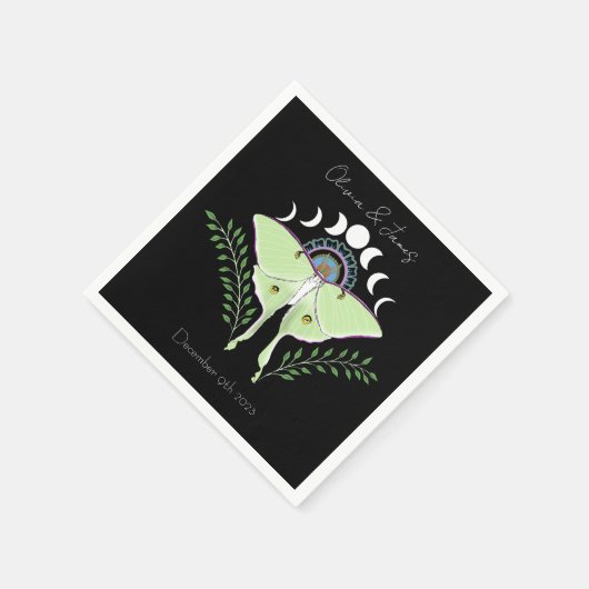 Serviette En Papier Phases Luna Moth Moon (Coin)