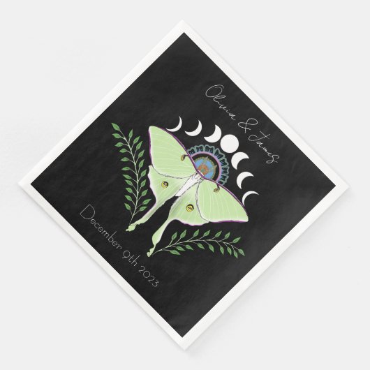 Serviette En Papier Phases Luna Moth Moon (Coin)