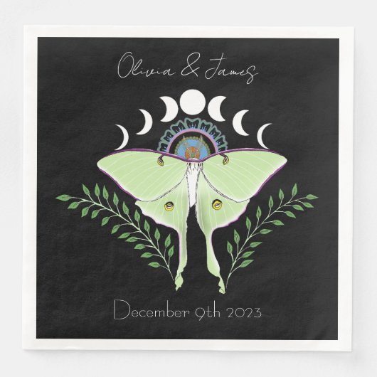 Serviette En Papier Phases Luna Moth Moon (Devant)
