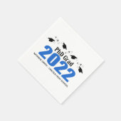 Serviette En Papier PhD Grad 2022 Graduation Caps & Diplomas (Bleu) (Coin)