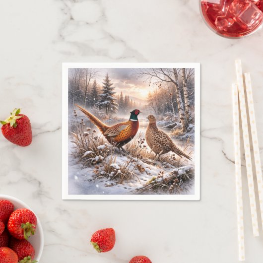 Serviette En Papier Pheasant (En situation)