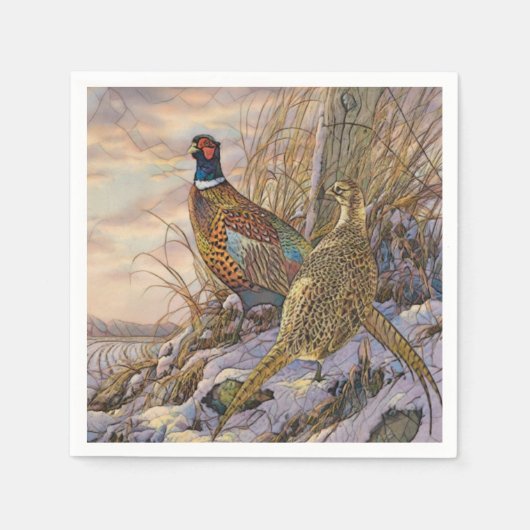 Serviette En Papier Pheasant (Devant)