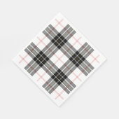 Serviette En Papier Pherson tartan noir blanc plaid (Coin)