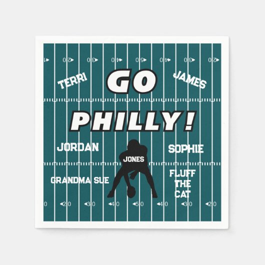 Serviette En Papier Philadelphie Football Fan Papier Napkin (Devant)