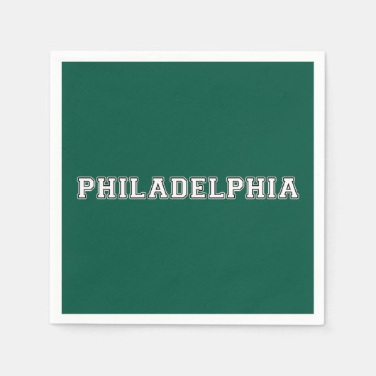 Serviette En Papier Philadelphie Pennsylvanie (Devant)