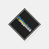 Serviette En Papier Philippines Flag Pride - Typographie Art (Coin)