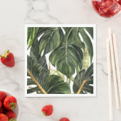 Serviette En Papier Philodendron tropical dans le style de Jean Tripty (En situation)