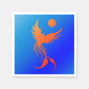 Serviette En Papier Phoenix en flammes serviettes