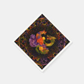 Serviette En Papier Phoenix et Dragon - en couleur (Coin)