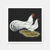 Serviette En Papier Phoenix : Paire blanche (Devant)