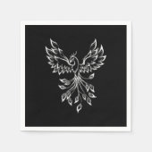 Serviette En Papier Phoenix se lève sur le noir (Devant)