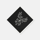 Serviette En Papier Phoenix se lève sur le noir (Coin)