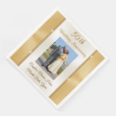 Serviette En Papier Photo 50e dîner Mariage serviettes (Coin)