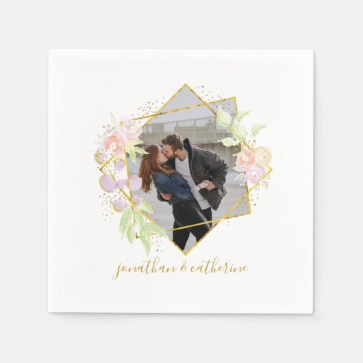 Serviette En Papier Photo aquarelle moderne (Devant)