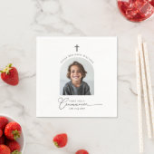 Serviette En Papier Photo Arched First Communion Boy (En situation)