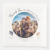 Serviette En Papier Photo avec empreinte de patte personnalisable de v (Devant)