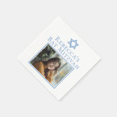 Serviette En Papier Photo bat mitzvah Star bleue du parti David (Coin)