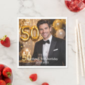 Serviette En Papier Photo birthday party luncheon (En situation)