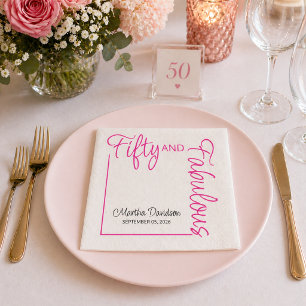 Serviette En Papier Photo Cinquante et Fantastique 50e Anniversaire Ca