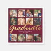 Serviette En Papier Photo Collage 2025 Graduation Party (Devant)