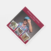 Serviette En Papier Photo collage bordeaux fête d'anniversaire (Coin)