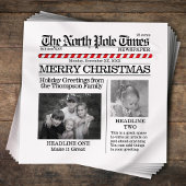 Serviette En Papier Photo Collage Père Noël Newspaper Christmas Funny