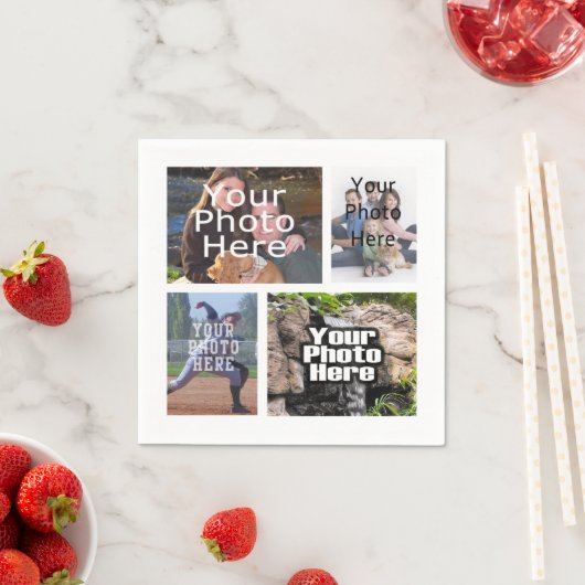 Serviette En Papier Photo Collage personnalisé Image numérique (En situation)