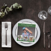 Serviette En Papier Photo collage vert émeraude fête d'anniversaire