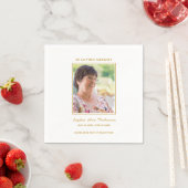 Serviette En Papier Photo commémorative funéraire simple (En situation)