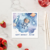 Serviette En Papier Photo d'anniversaire de l'astronaute spatial (En situation)