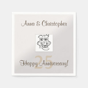 Serviette En Papier Photo d'anniversaire et argent personnels des