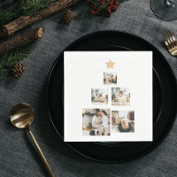 Photo d'arbre de Noël familial moderne avec étoile