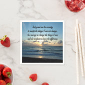 SERVIETTE EN PAPIER PHOTO DE BEAUTIFUL SERENITY PRAYER OCEAN (En situation)